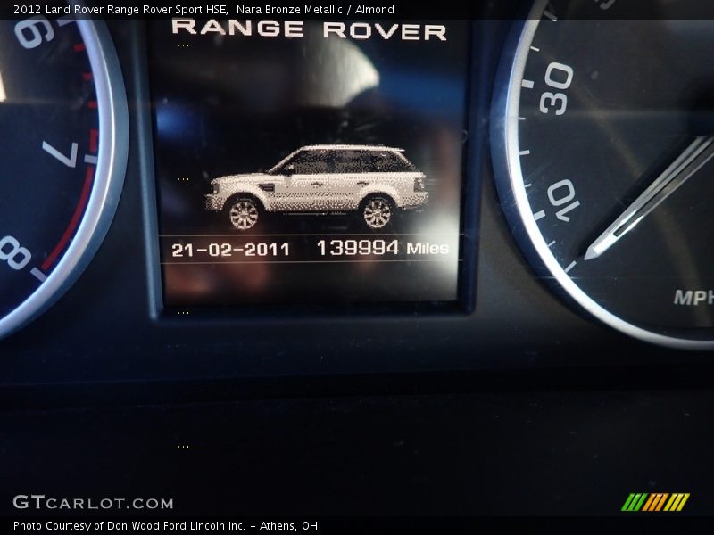 Nara Bronze Metallic / Almond 2012 Land Rover Range Rover Sport HSE