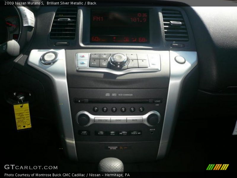 Brilliant Silver Metallic / Black 2009 Nissan Murano S