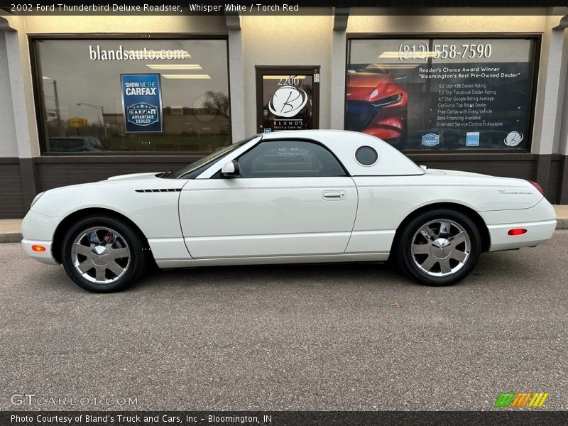 Whisper White / Torch Red 2002 Ford Thunderbird Deluxe Roadster