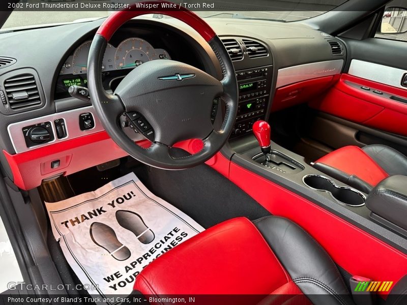 Whisper White / Torch Red 2002 Ford Thunderbird Deluxe Roadster