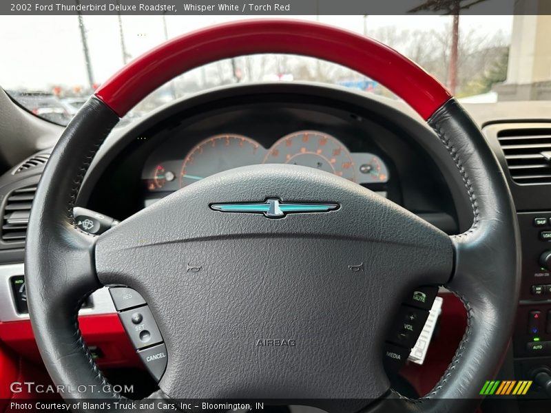 Whisper White / Torch Red 2002 Ford Thunderbird Deluxe Roadster