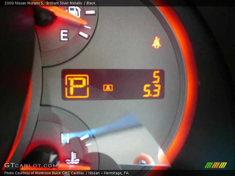 Brilliant Silver Metallic / Black 2009 Nissan Murano S