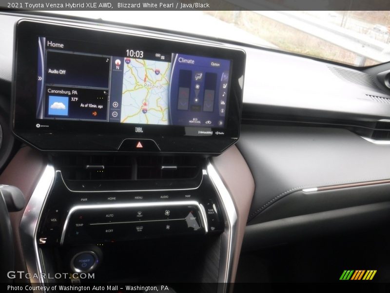 Blizzard White Pearl / Java/Black 2021 Toyota Venza Hybrid XLE AWD