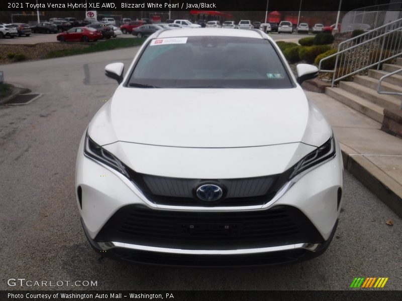Blizzard White Pearl / Java/Black 2021 Toyota Venza Hybrid XLE AWD