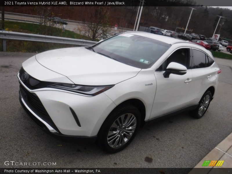 Blizzard White Pearl / Java/Black 2021 Toyota Venza Hybrid XLE AWD