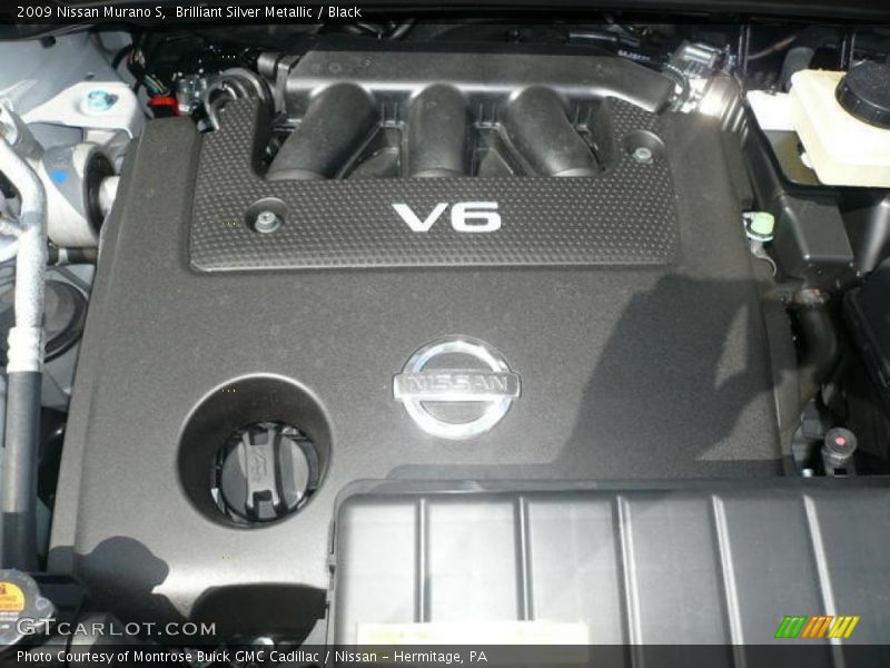 Brilliant Silver Metallic / Black 2009 Nissan Murano S