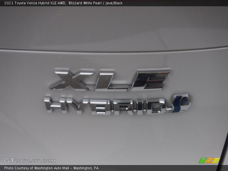 Blizzard White Pearl / Java/Black 2021 Toyota Venza Hybrid XLE AWD