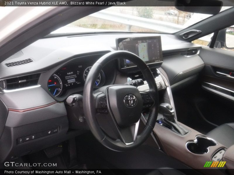 Blizzard White Pearl / Java/Black 2021 Toyota Venza Hybrid XLE AWD