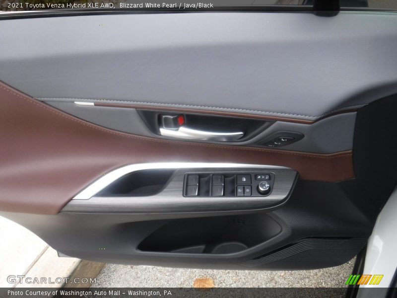 Blizzard White Pearl / Java/Black 2021 Toyota Venza Hybrid XLE AWD