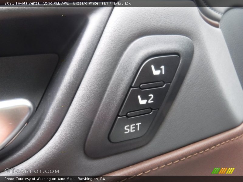 Blizzard White Pearl / Java/Black 2021 Toyota Venza Hybrid XLE AWD