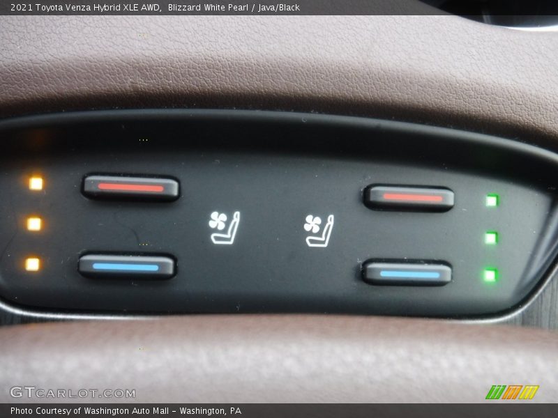 Blizzard White Pearl / Java/Black 2021 Toyota Venza Hybrid XLE AWD
