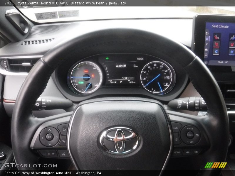 Blizzard White Pearl / Java/Black 2021 Toyota Venza Hybrid XLE AWD