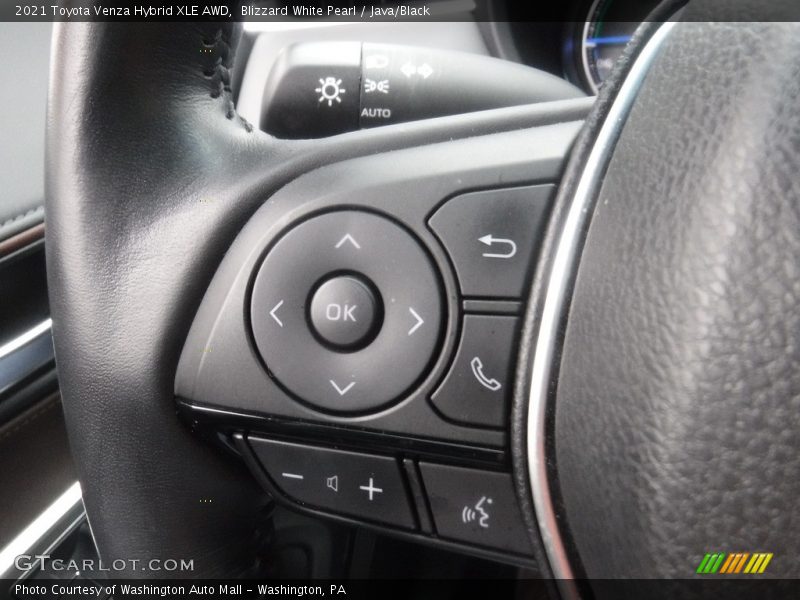 Blizzard White Pearl / Java/Black 2021 Toyota Venza Hybrid XLE AWD