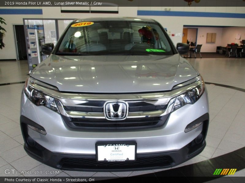 Lunar Silver Metallic / Gray 2019 Honda Pilot LX AWD