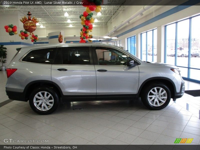 Lunar Silver Metallic / Gray 2019 Honda Pilot LX AWD