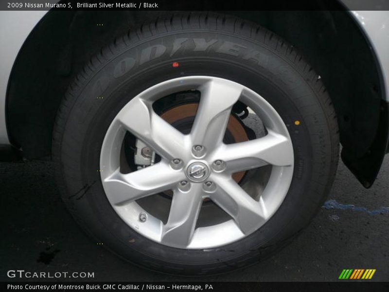 Brilliant Silver Metallic / Black 2009 Nissan Murano S