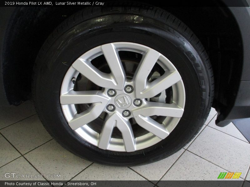 Lunar Silver Metallic / Gray 2019 Honda Pilot LX AWD