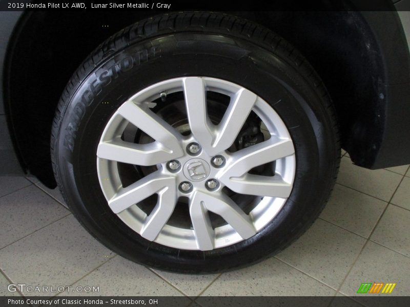 Lunar Silver Metallic / Gray 2019 Honda Pilot LX AWD