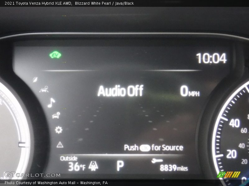 Blizzard White Pearl / Java/Black 2021 Toyota Venza Hybrid XLE AWD