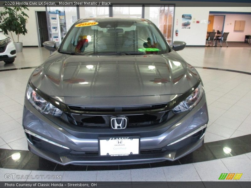Modern Steel Metallic / Black 2020 Honda Civic LX Sedan