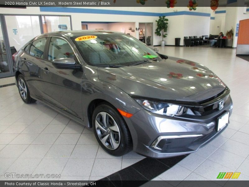 Modern Steel Metallic / Black 2020 Honda Civic LX Sedan