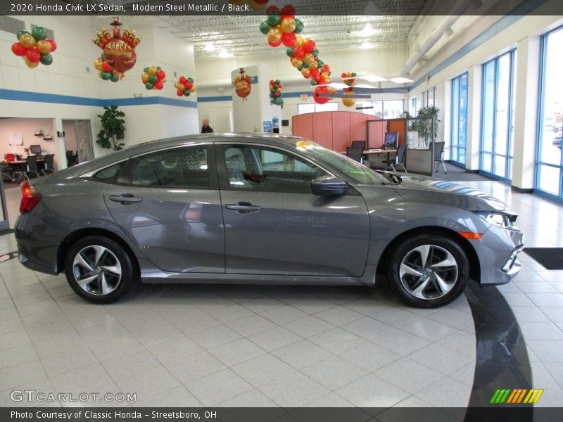 Modern Steel Metallic / Black 2020 Honda Civic LX Sedan