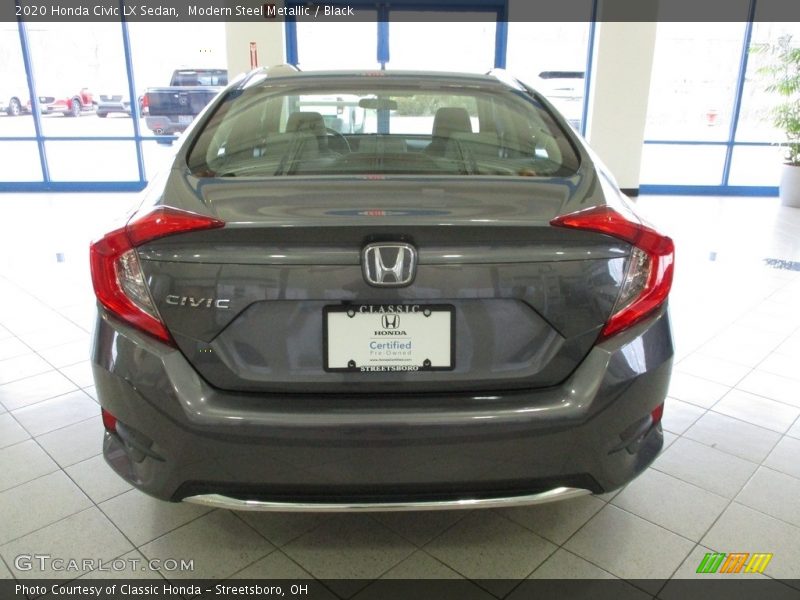 Modern Steel Metallic / Black 2020 Honda Civic LX Sedan