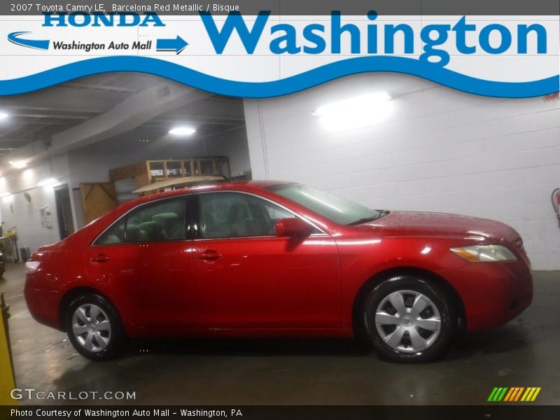 Barcelona Red Metallic / Bisque 2007 Toyota Camry LE