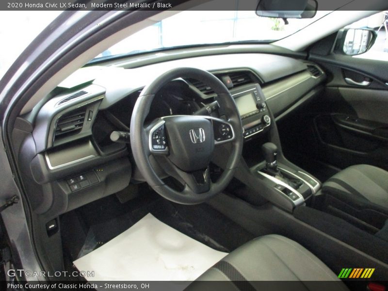 Modern Steel Metallic / Black 2020 Honda Civic LX Sedan