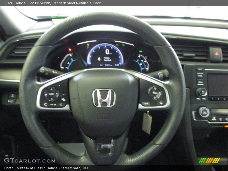 Modern Steel Metallic / Black 2020 Honda Civic LX Sedan