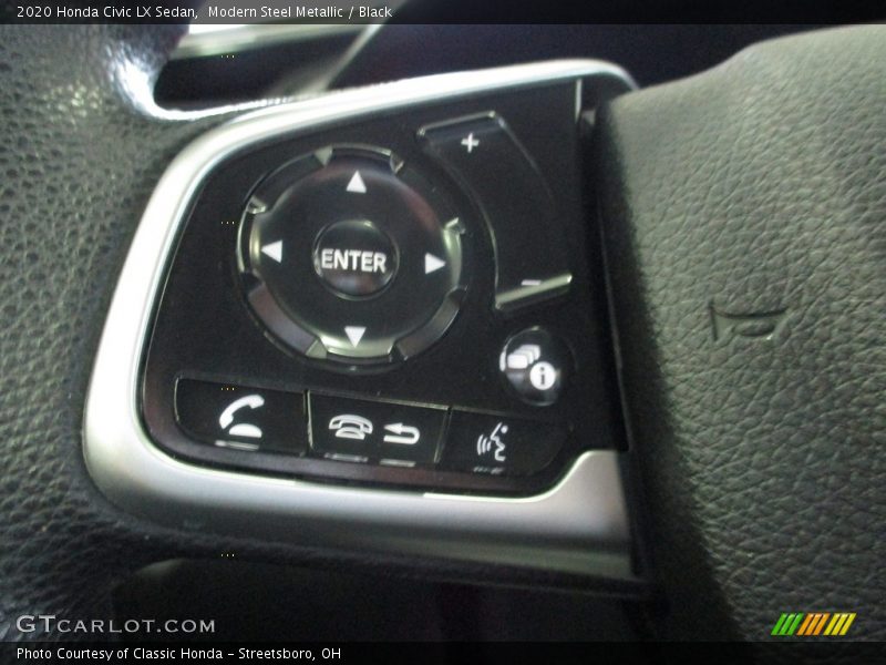 Modern Steel Metallic / Black 2020 Honda Civic LX Sedan