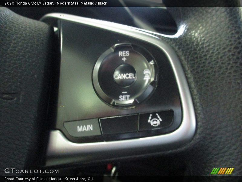 Modern Steel Metallic / Black 2020 Honda Civic LX Sedan
