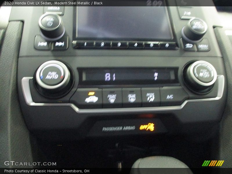 Modern Steel Metallic / Black 2020 Honda Civic LX Sedan