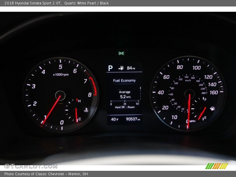 Quartz White Pearl / Black 2018 Hyundai Sonata Sport 2.0T