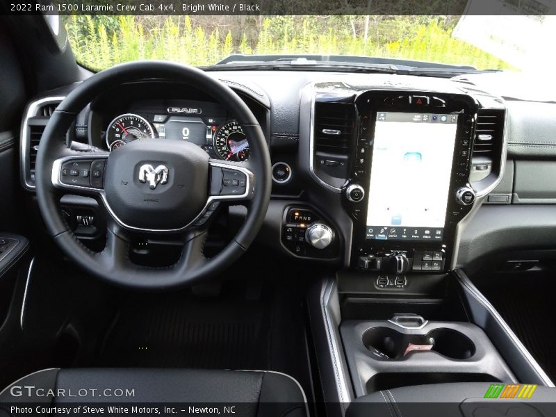 Bright White / Black 2022 Ram 1500 Laramie Crew Cab 4x4