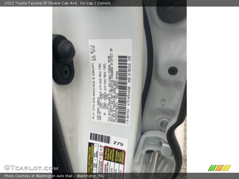 Ice Cap / Cement 2023 Toyota Tacoma SR Double Cab 4x4