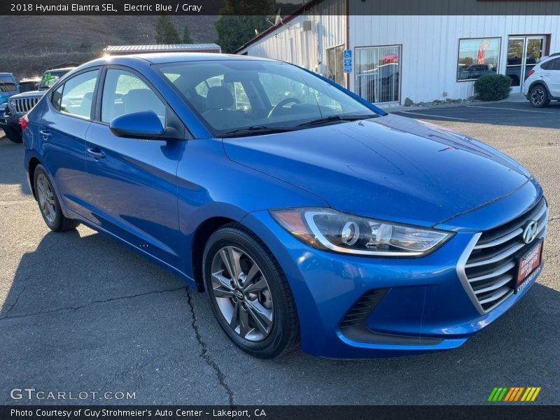 Electric Blue / Gray 2018 Hyundai Elantra SEL
