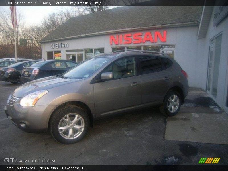 Gotham Gray Metallic / Gray 2008 Nissan Rogue SL AWD