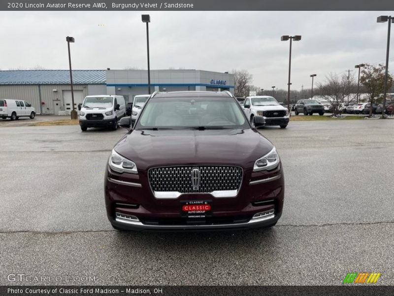 Burgundy Velvet / Sandstone 2020 Lincoln Aviator Reserve AWD
