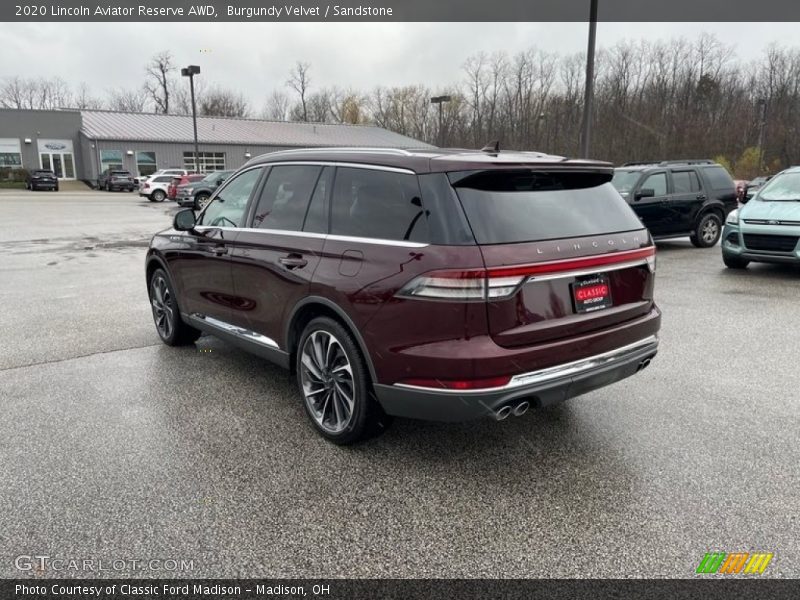 Burgundy Velvet / Sandstone 2020 Lincoln Aviator Reserve AWD