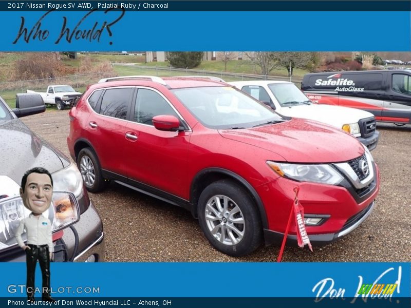 Palatial Ruby / Charcoal 2017 Nissan Rogue SV AWD