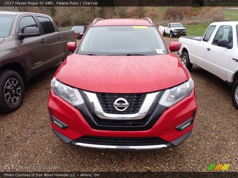 Palatial Ruby / Charcoal 2017 Nissan Rogue SV AWD