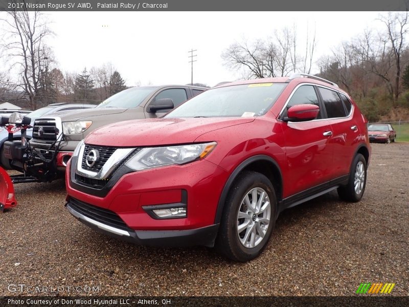 Palatial Ruby / Charcoal 2017 Nissan Rogue SV AWD