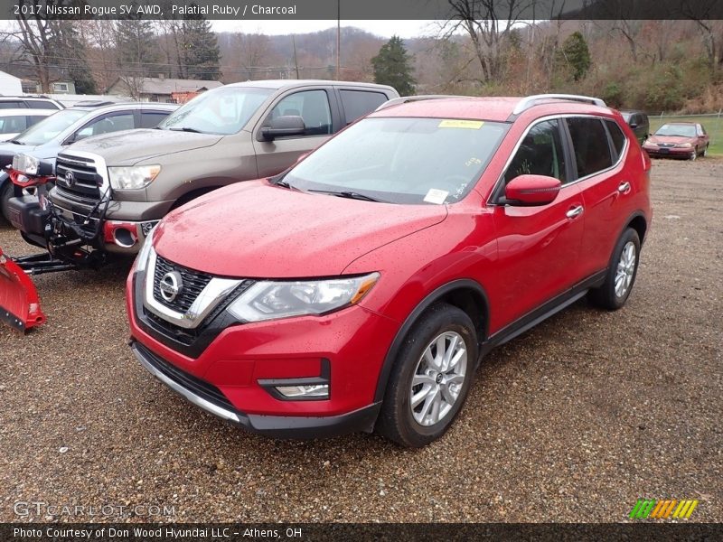 Palatial Ruby / Charcoal 2017 Nissan Rogue SV AWD