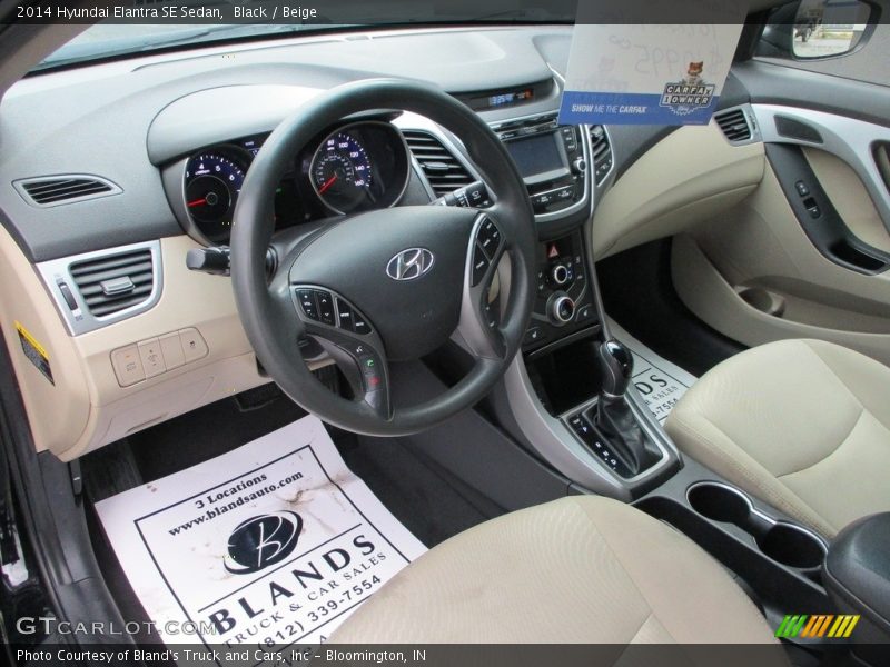 Black / Beige 2014 Hyundai Elantra SE Sedan