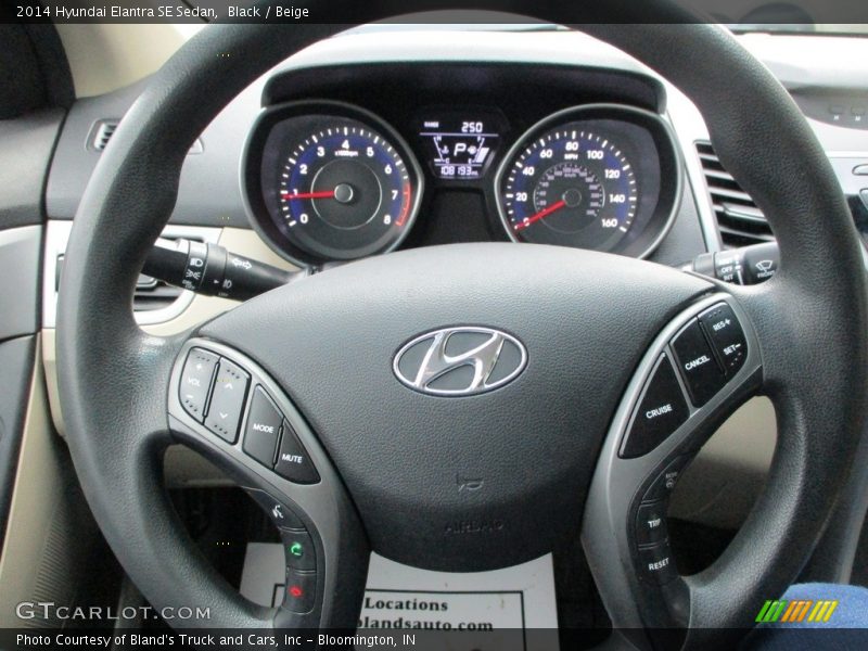 Black / Beige 2014 Hyundai Elantra SE Sedan