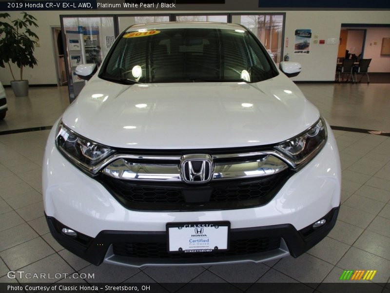 Platinum White Pearl / Black 2019 Honda CR-V EX-L AWD