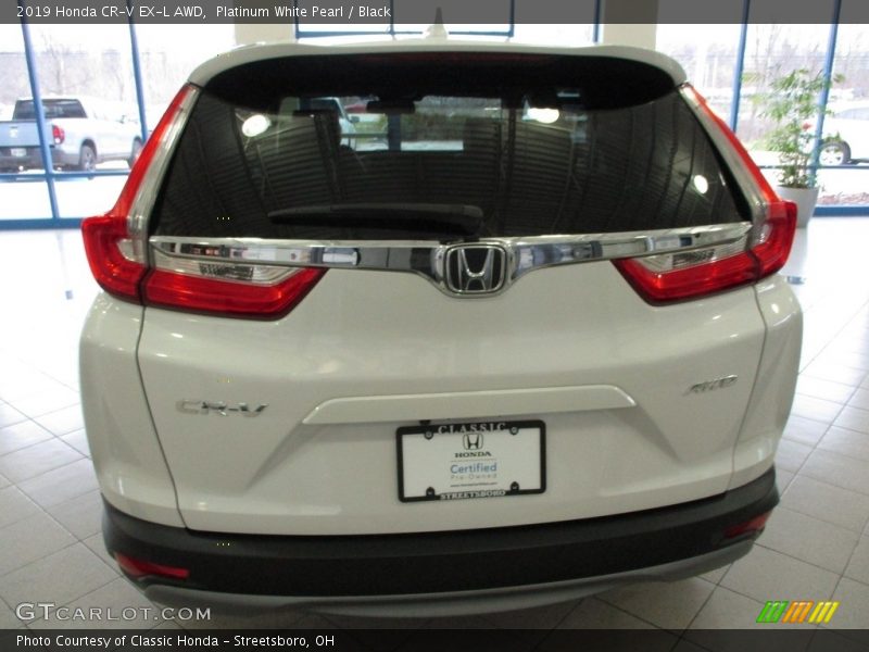 Platinum White Pearl / Black 2019 Honda CR-V EX-L AWD