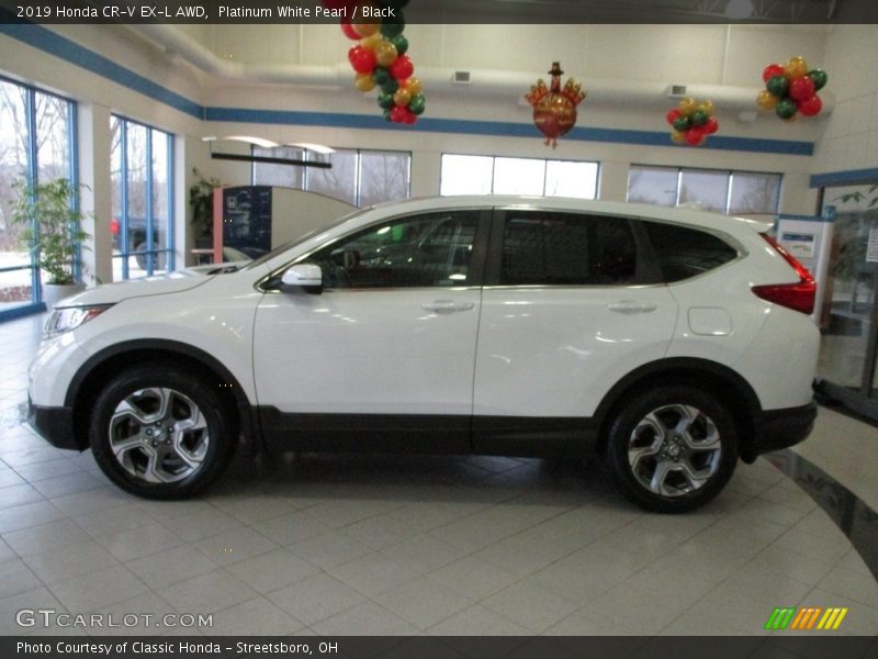 Platinum White Pearl / Black 2019 Honda CR-V EX-L AWD