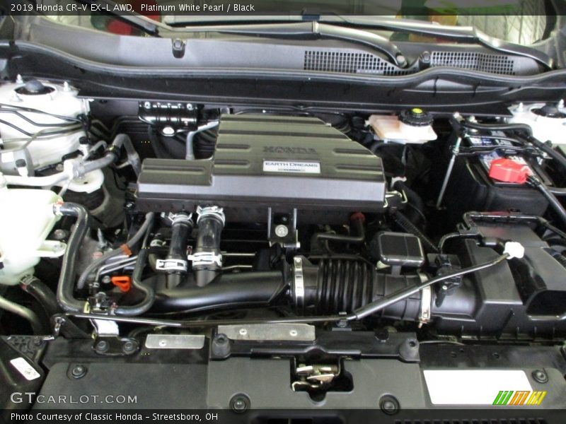 Platinum White Pearl / Black 2019 Honda CR-V EX-L AWD
